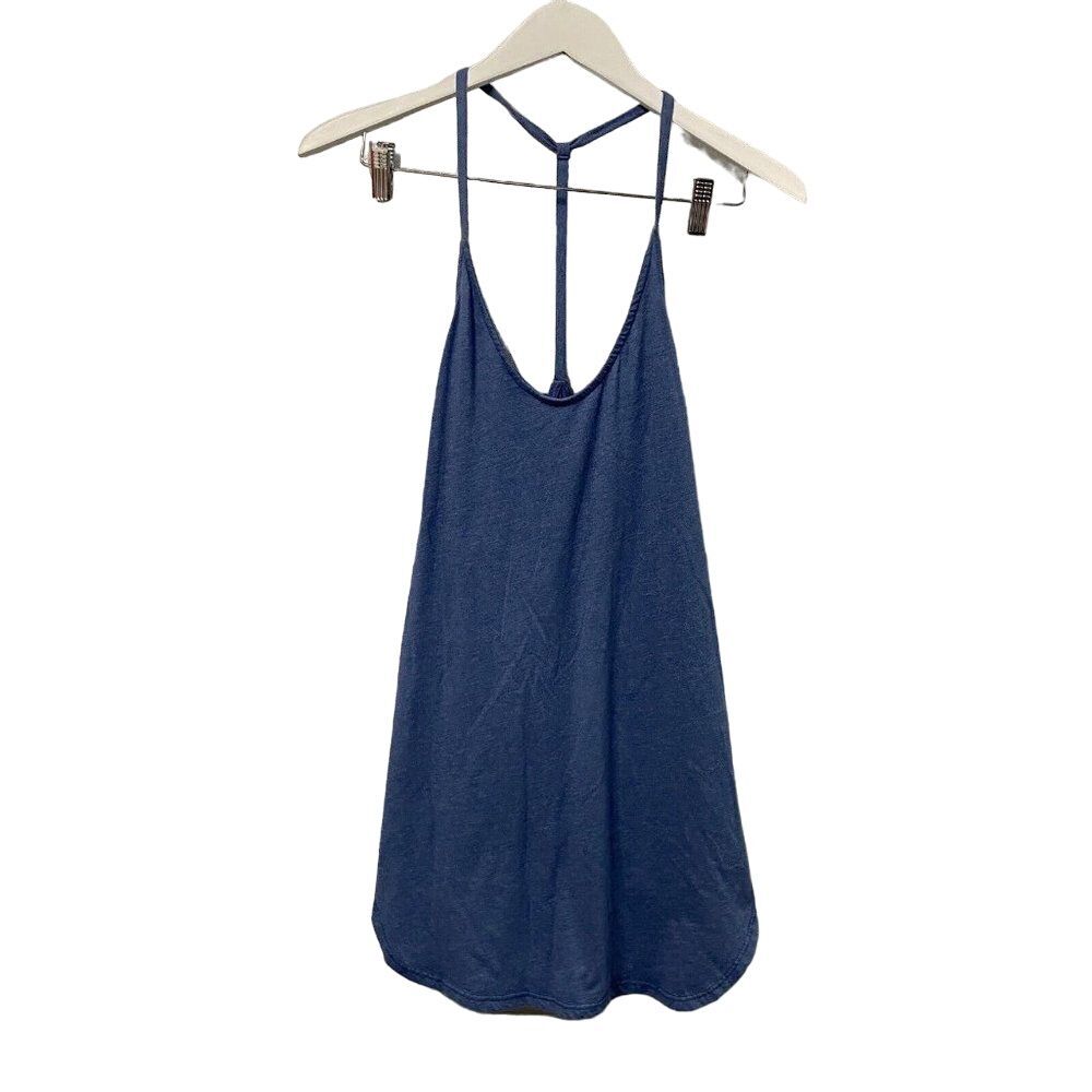 NWT LULUS Womens Y stap Blue‎ Tank Size XS Oversized Relaxed Fit